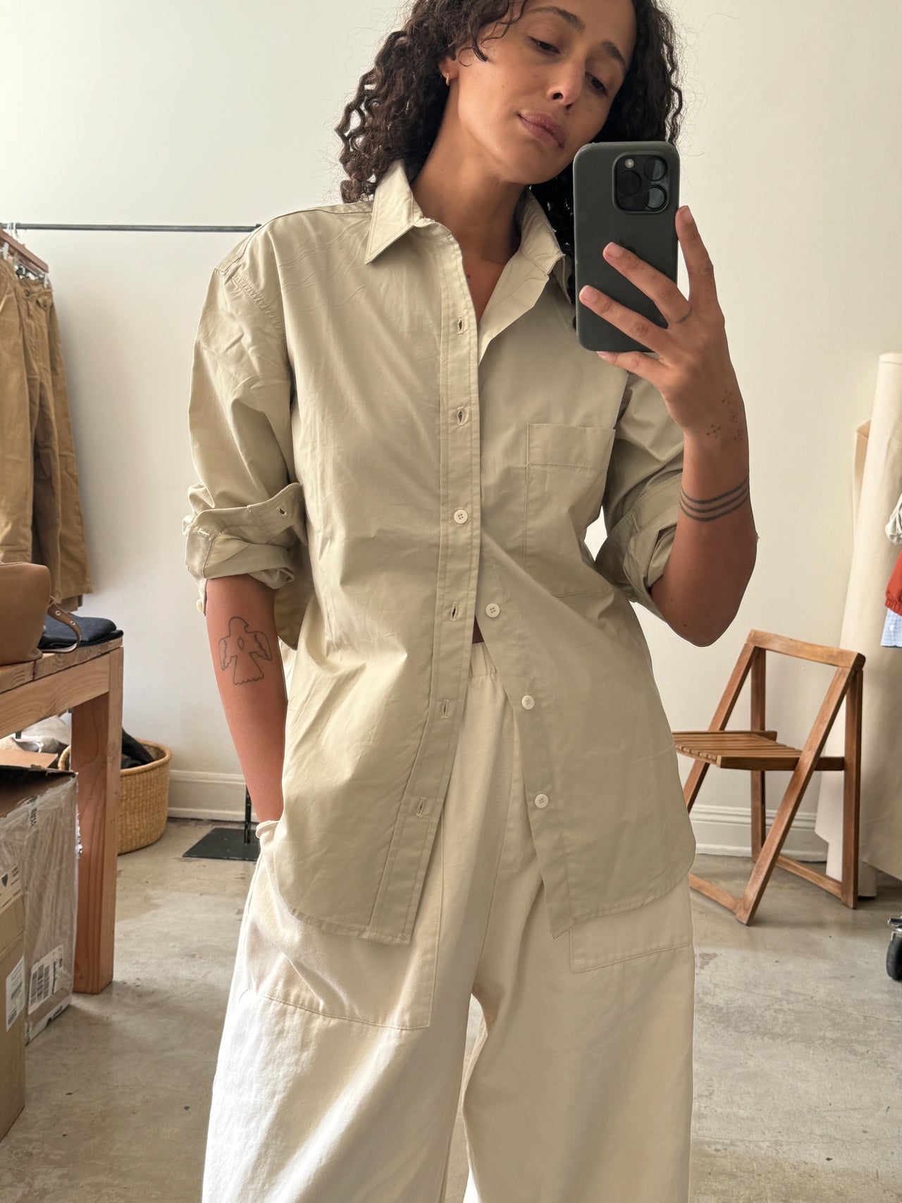 Leon Button Down - Cream (2nd Quality)