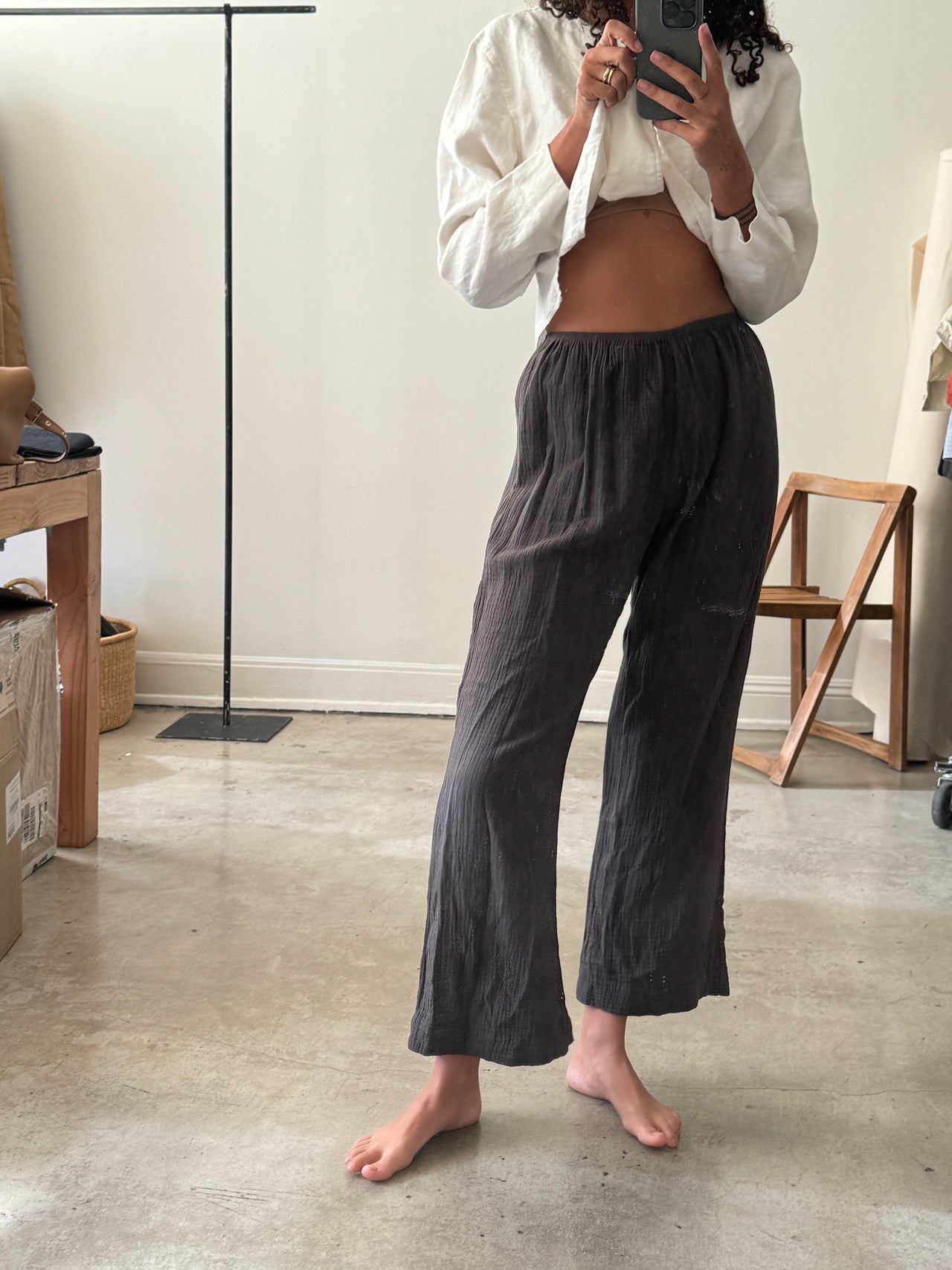 Joni pant in cotton gauze