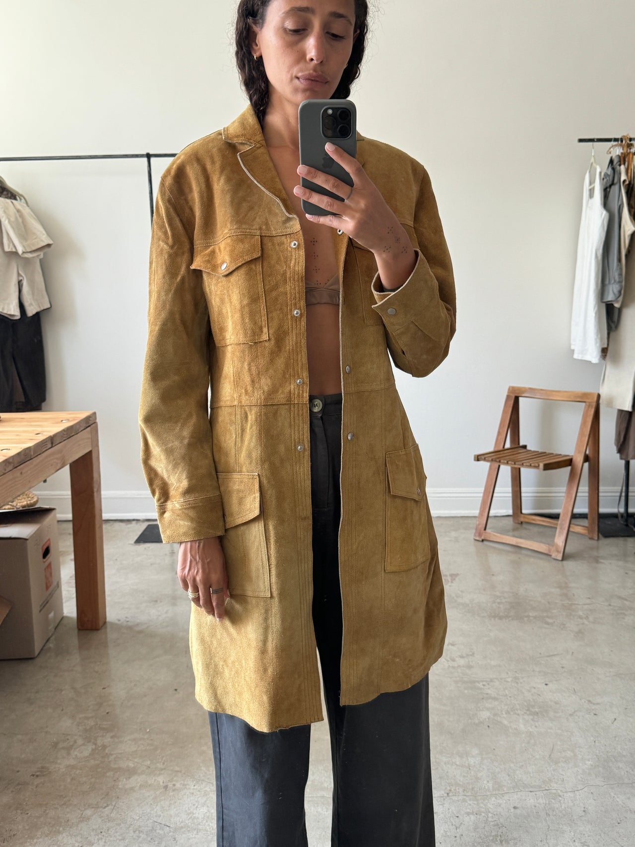 vintage suede coat