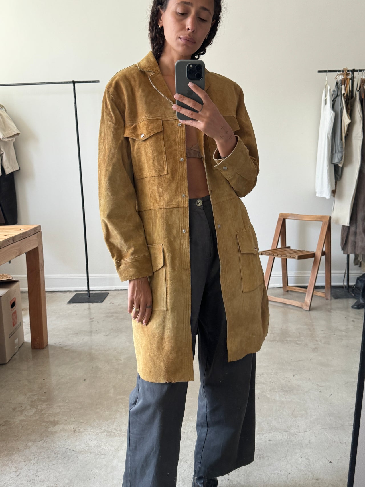 vintage suede coat