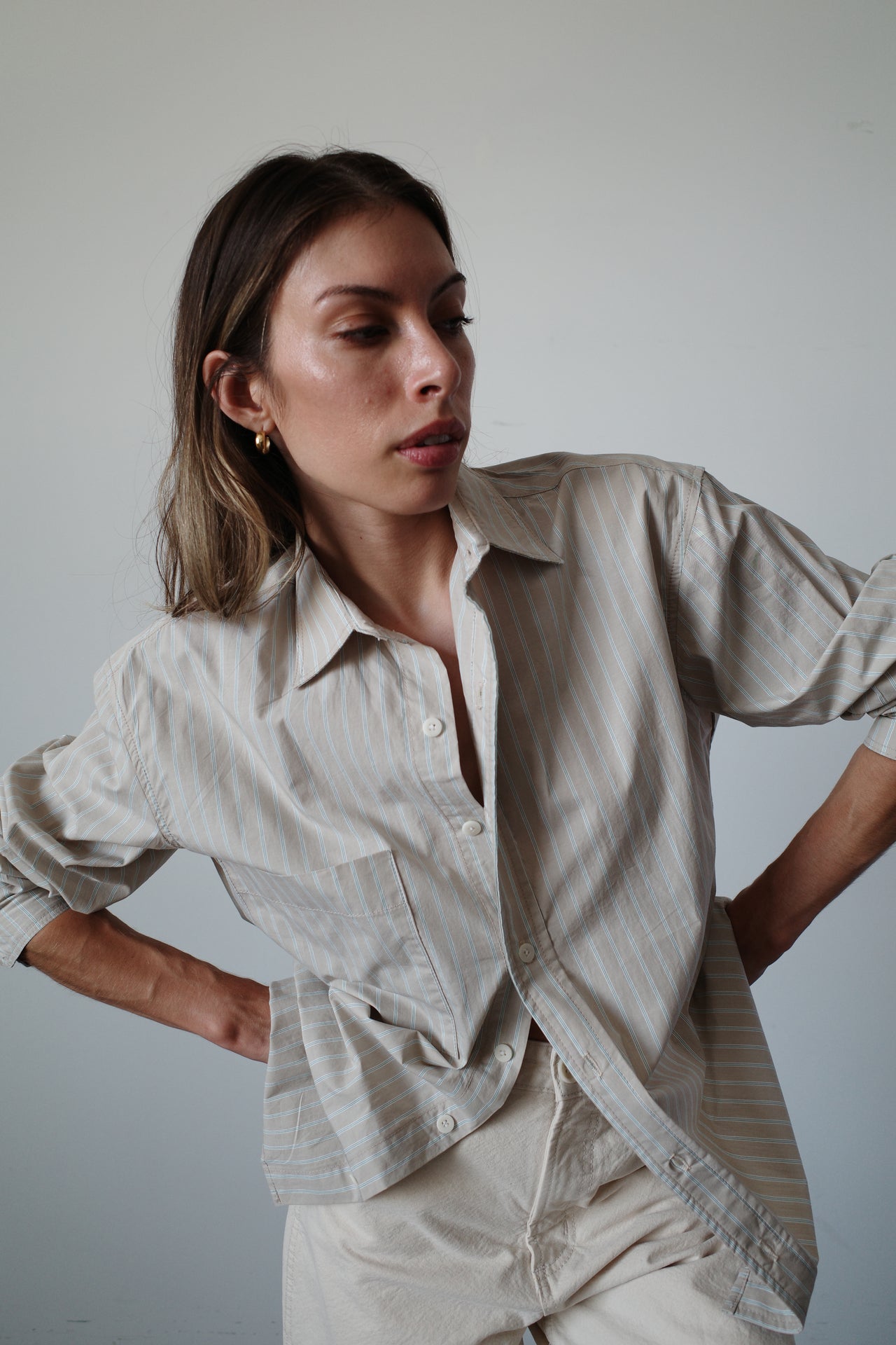 Leon Button Down - Tonal Stripe